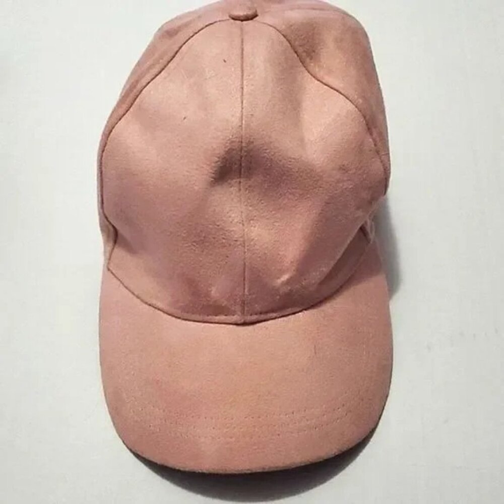 David & Young Pink Faux Suede Summer Sporty Baseball Cap